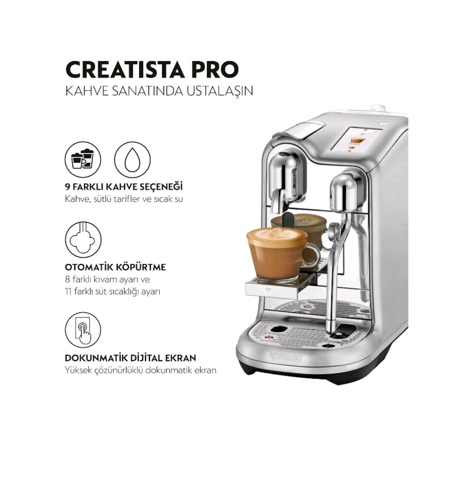 SIFIR AYARINDA NESPRESSO CREATİSTA PRO KAHVE MAKİNASI - 9