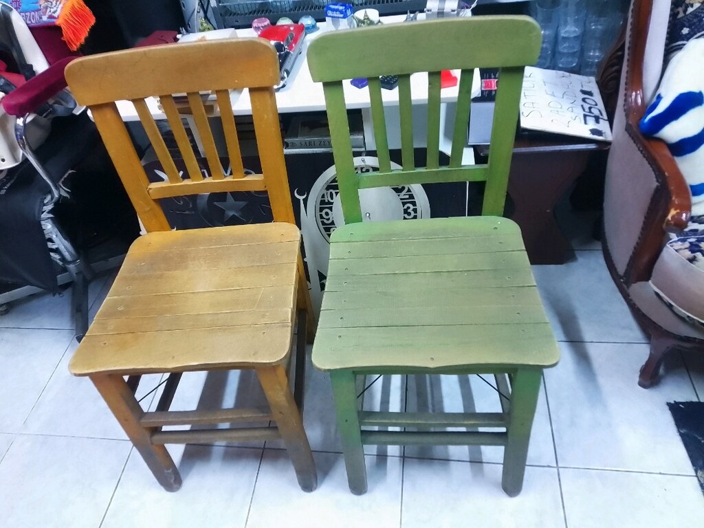 ahşap el yapımı nostalji sandalye ahşap sandelye - 2