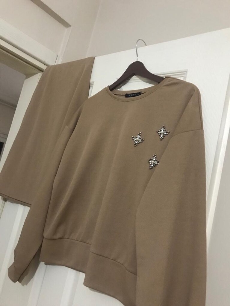 Kadın sweatshirt etekli takım - 2