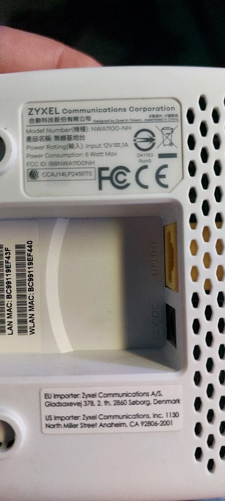 ZYXEL NWA1100-NH POE ACCESS POINT - 7