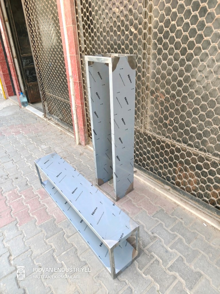 iki katlı duvar rafı krom duvar raf endüstriyel hazır mutfak krom raf - 18