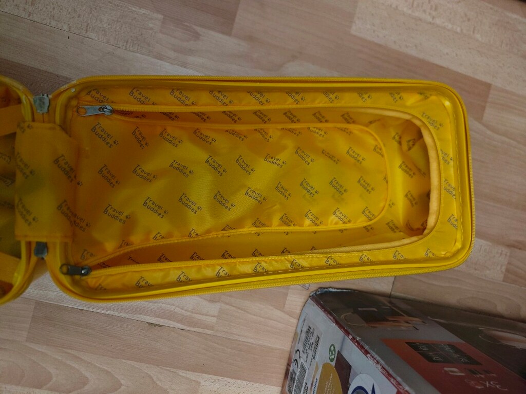 Travel Buddies Bin ve Seyahat Et Okul Otobüsü Bavul Sarı Bir kere dışa - 5