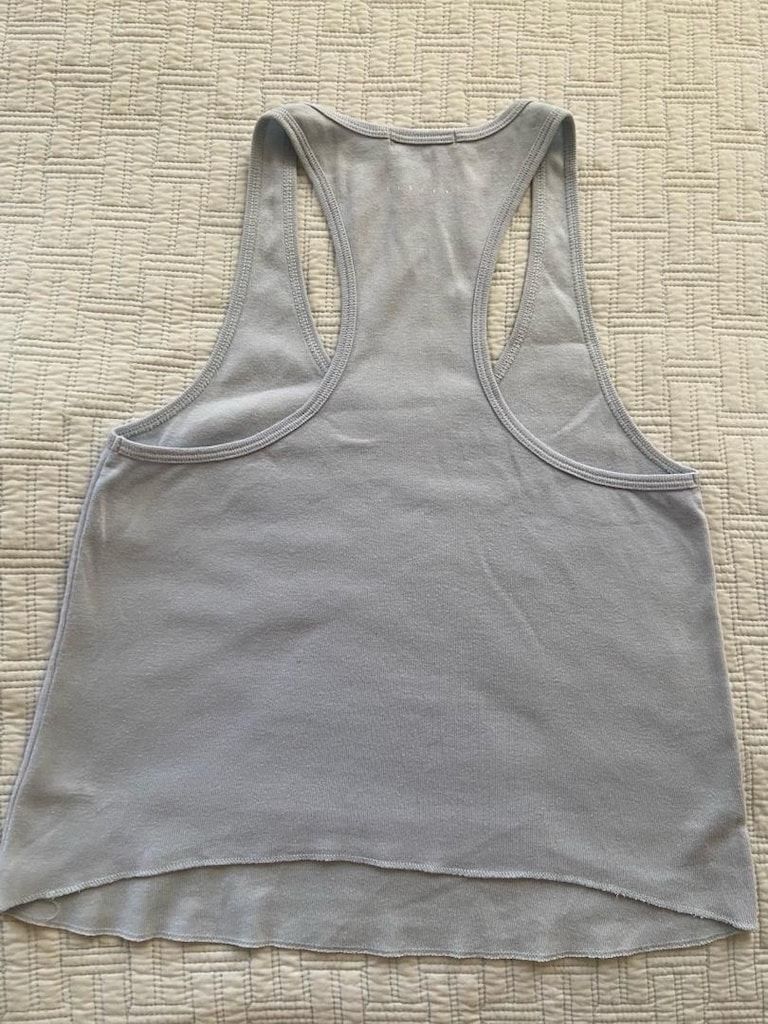 gri penye sporcu crop tarzı bluz - 4