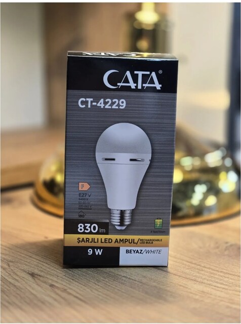 10 ADET CATA CT-4229 ŞARJLI 9 W BEYAZ LED AMPÜL