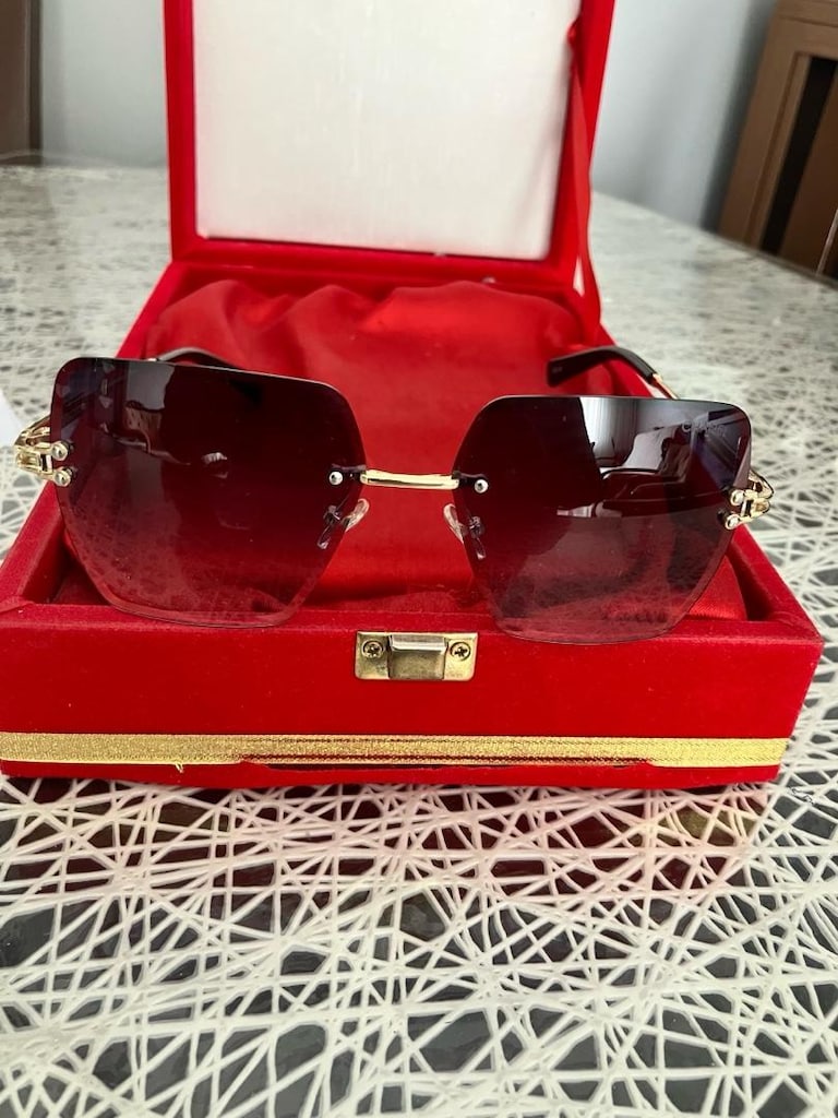 Chanel Altın Çerçeveli Modern Geometrik kadın Güneş Gözlüğü… - 2