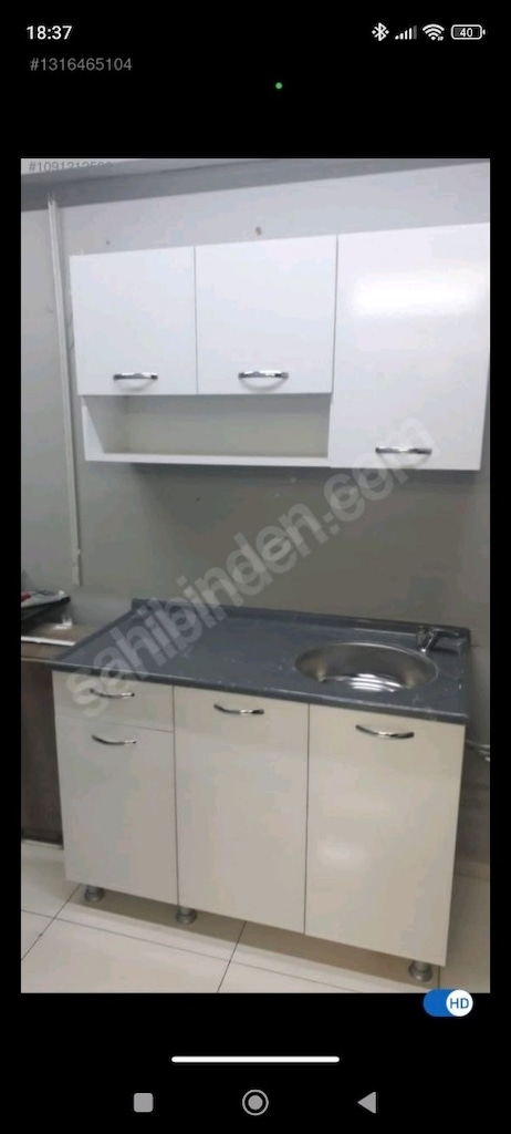 120 cm mutfak dolabı ve paslanmaz çelik evyeli tezgah - 17