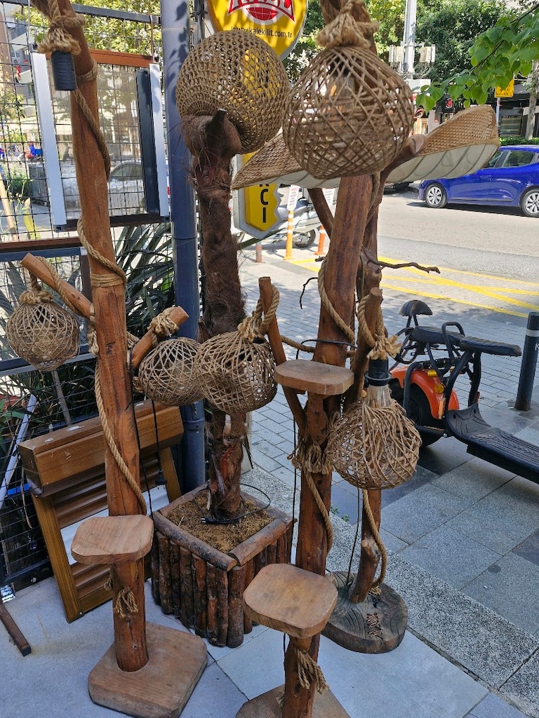 Doğal ağaç lambader - 5