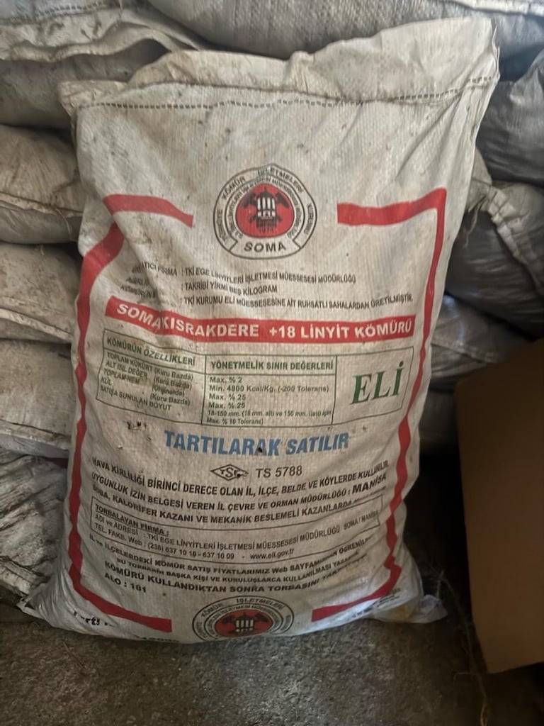 KATI YAKITLI KAT KALORİFERİ SOBASI + 28 TORBA 25 KG LIK LİNYİT KÖMÜRÜ - 5