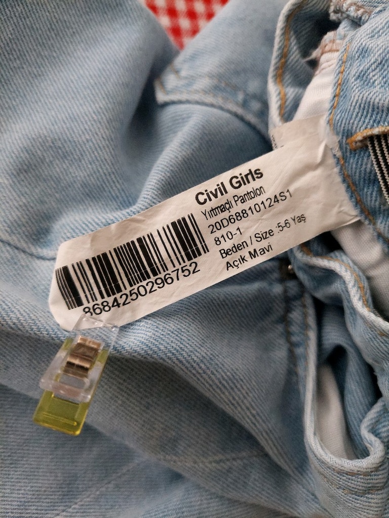 CİVİL kız Çocuk yırtmaçlı Jean Pantolon - 12