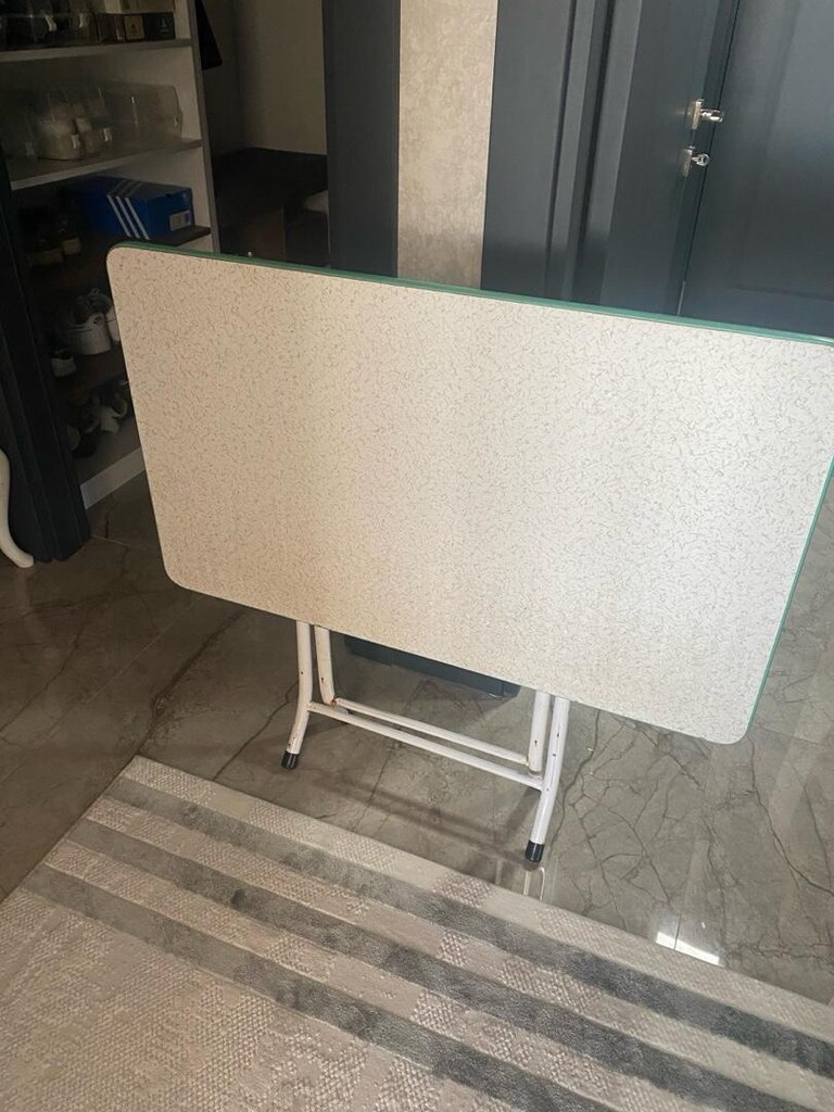 120x60 katlanır metal ayaklı masa - 4