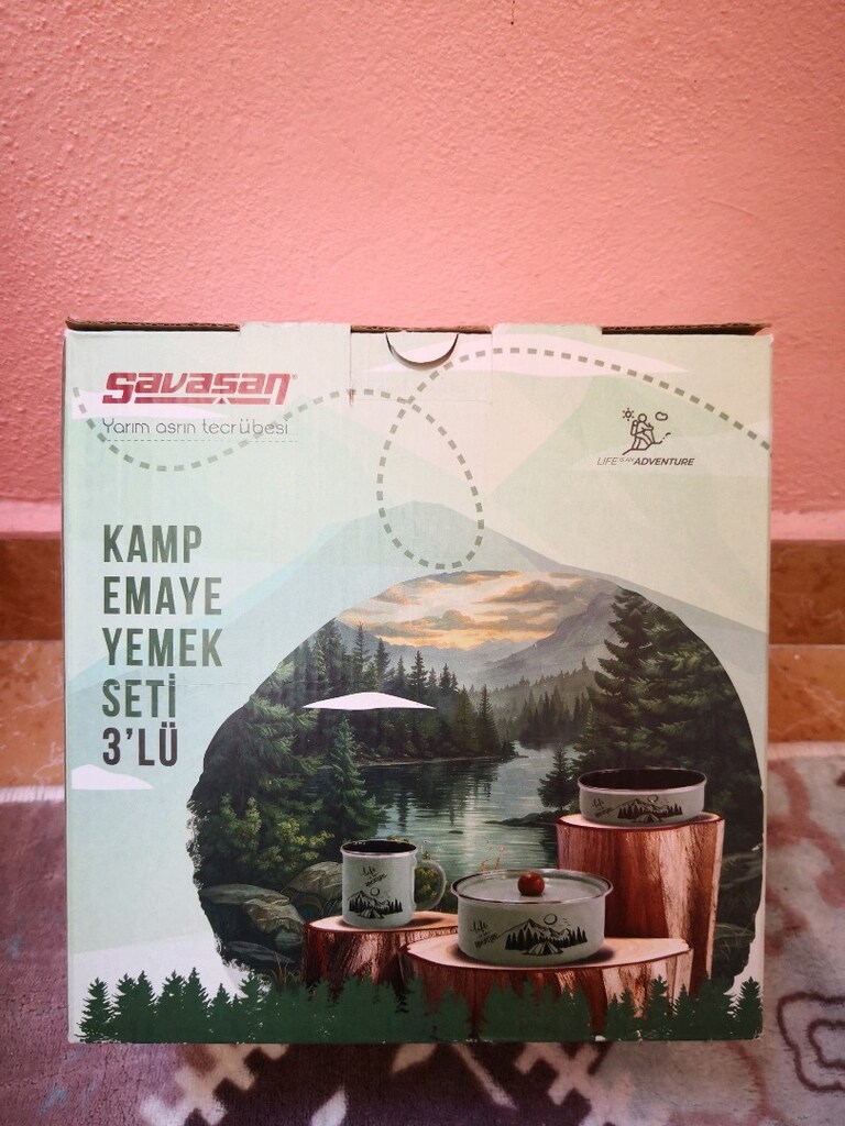 Kamp emaye yemek seti - 7