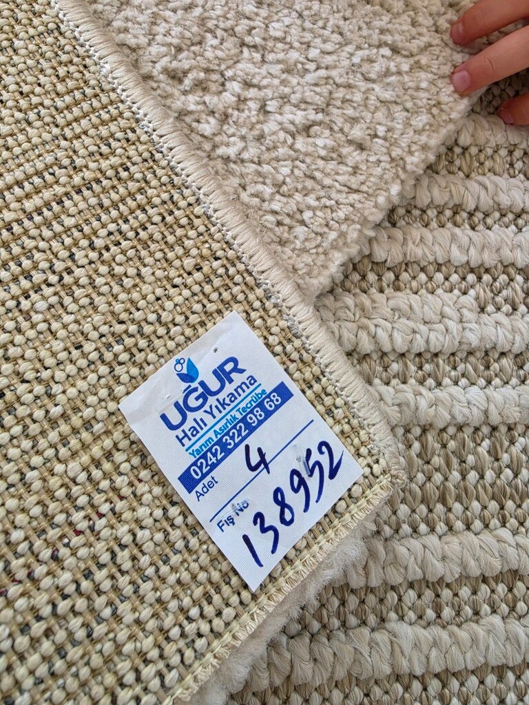Ikea Stoense 80×150 bej halı kırık beyaz kilim - 7