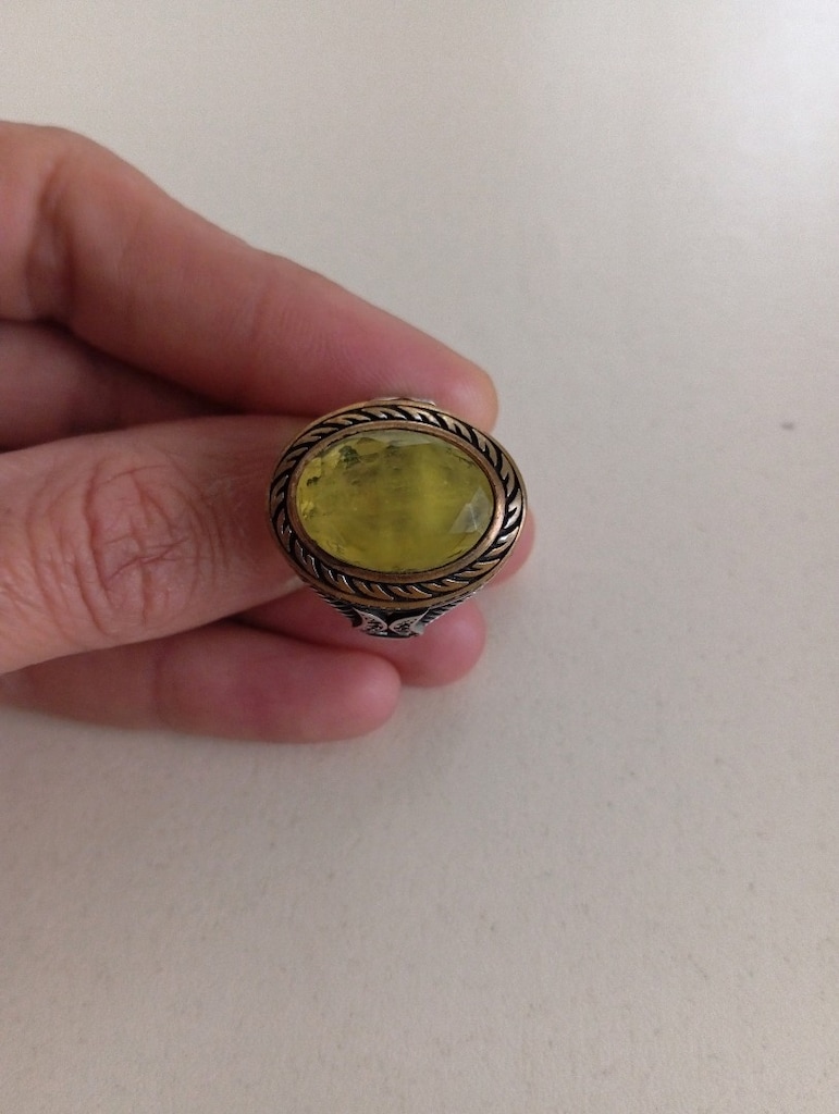 Paraiba taşlı 925 ayar gümüş yüzük