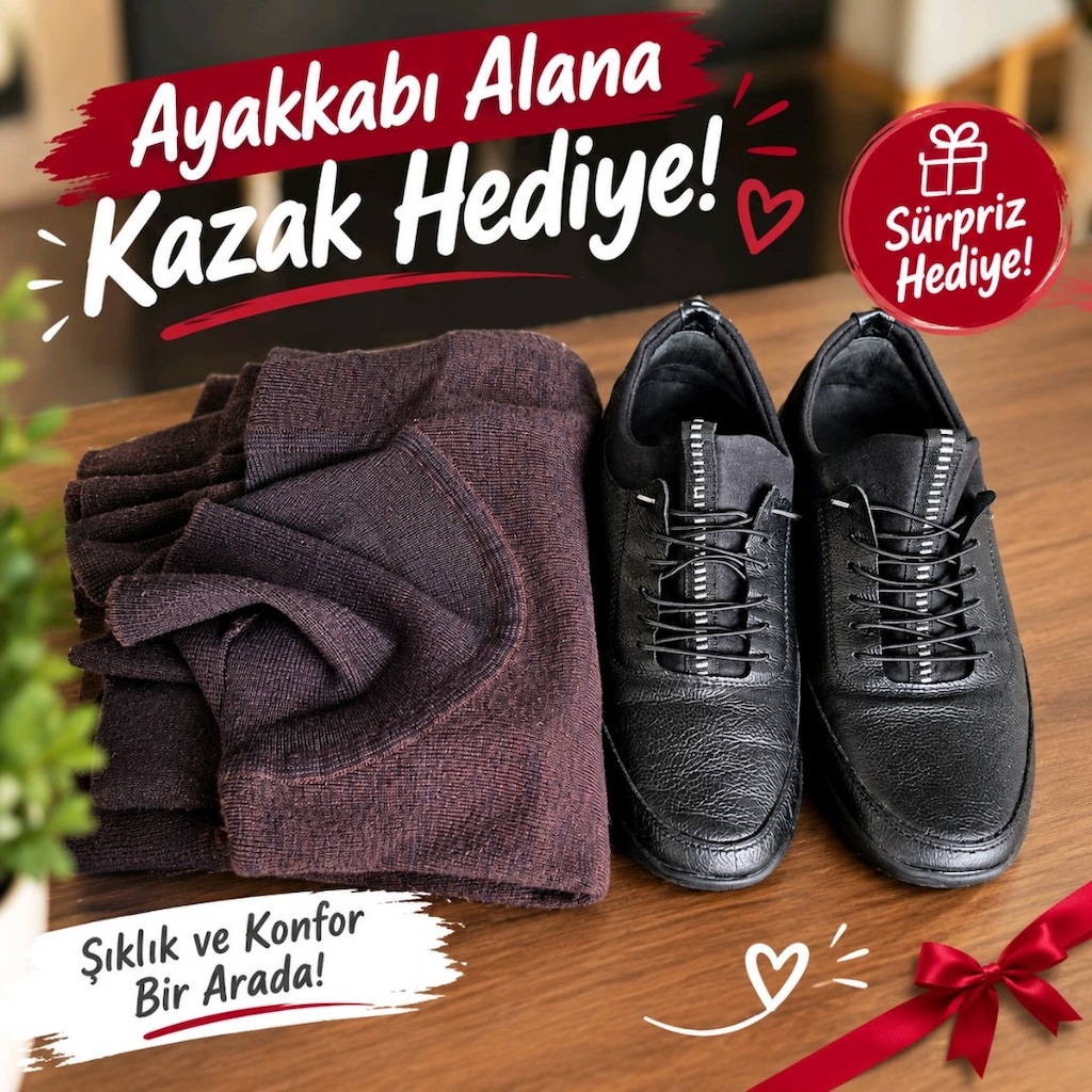 Şık ve Rahat Siyah Deri Ayakkabı