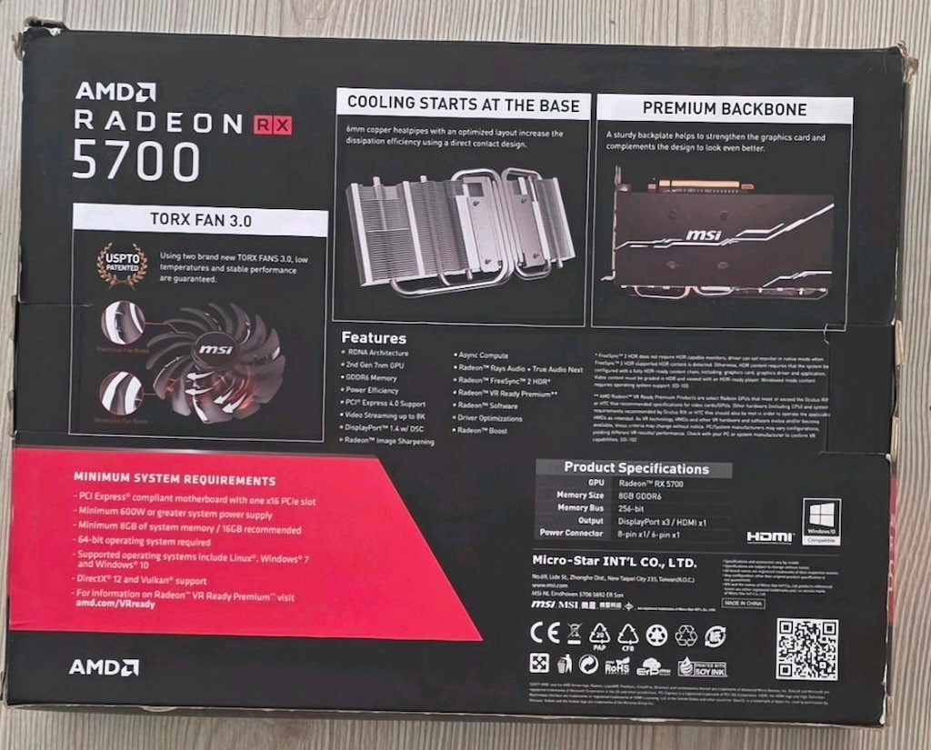 MSI RX 5700 MECH GP OC 8 GB 256 Bit GDDR6 - 8