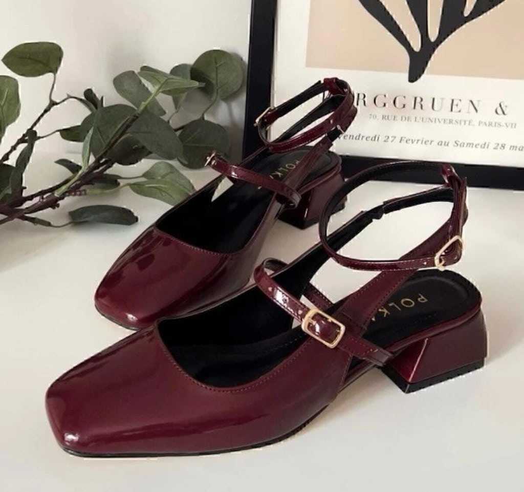 • Bordo Rugan Mary Jane Model – Şık & Za