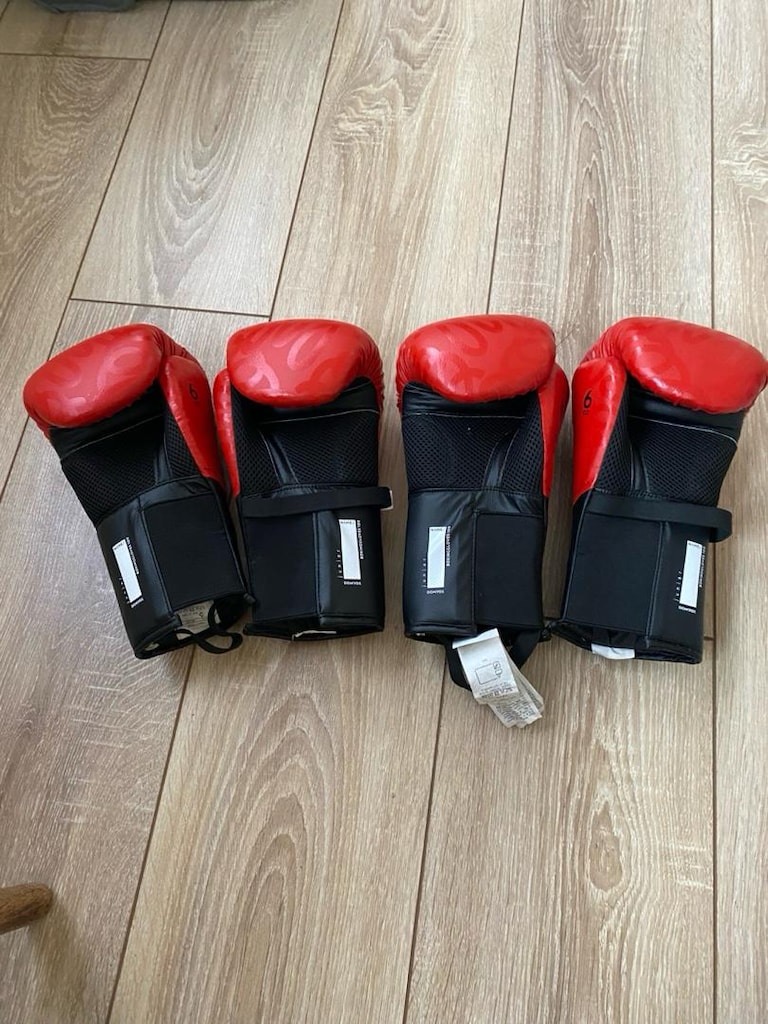 çocuk kırmızı boks eldivenleri ve çocuk kaleci eldiveni - 2