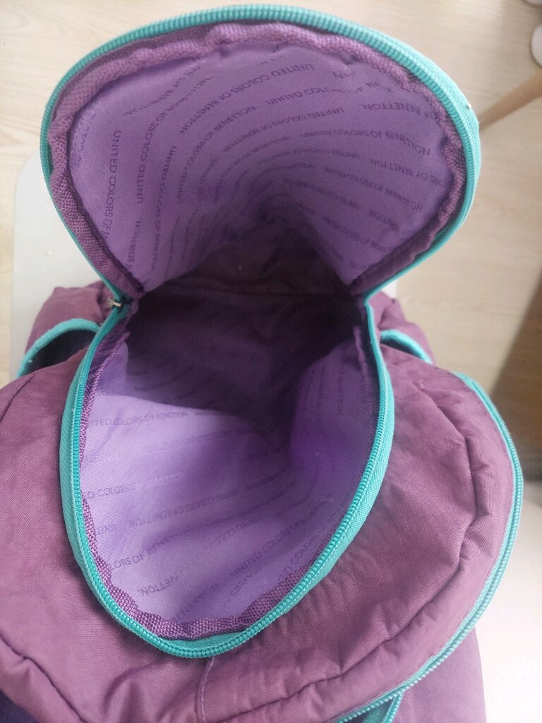 UCBENETTON Çift bölmeli Mor Sırt Çantası - 8