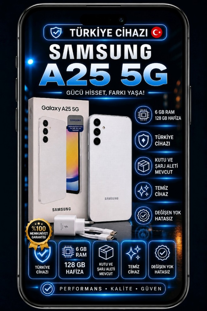 KARTA TAKSİT TR CİHAZİ SAMSUNG A25 5G 6/128 GB KUTULU TEMİZ CİHAZ - 9