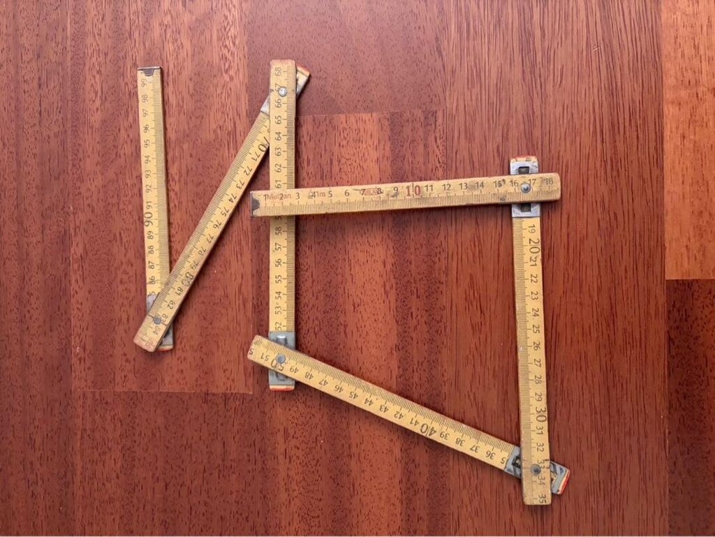 Vintage Metsan Ahşap Katlanır Metre - 5