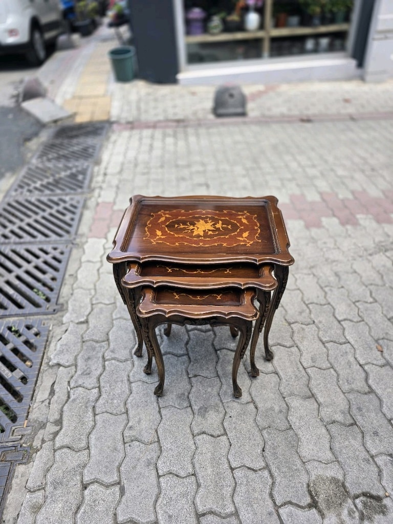 Klasik Marküterili Zigon Sehpa - 3