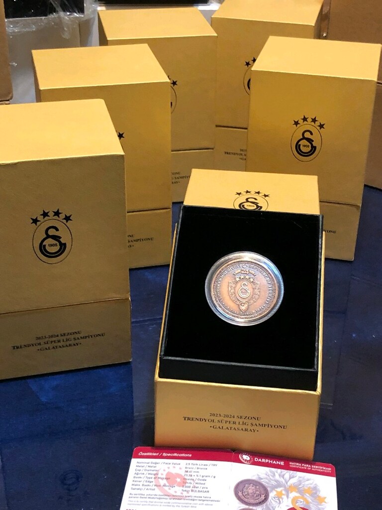 Galatasaray 24. Şampiyonluk Bronz (Okside) Hatıra Parası – Kutulu - 3