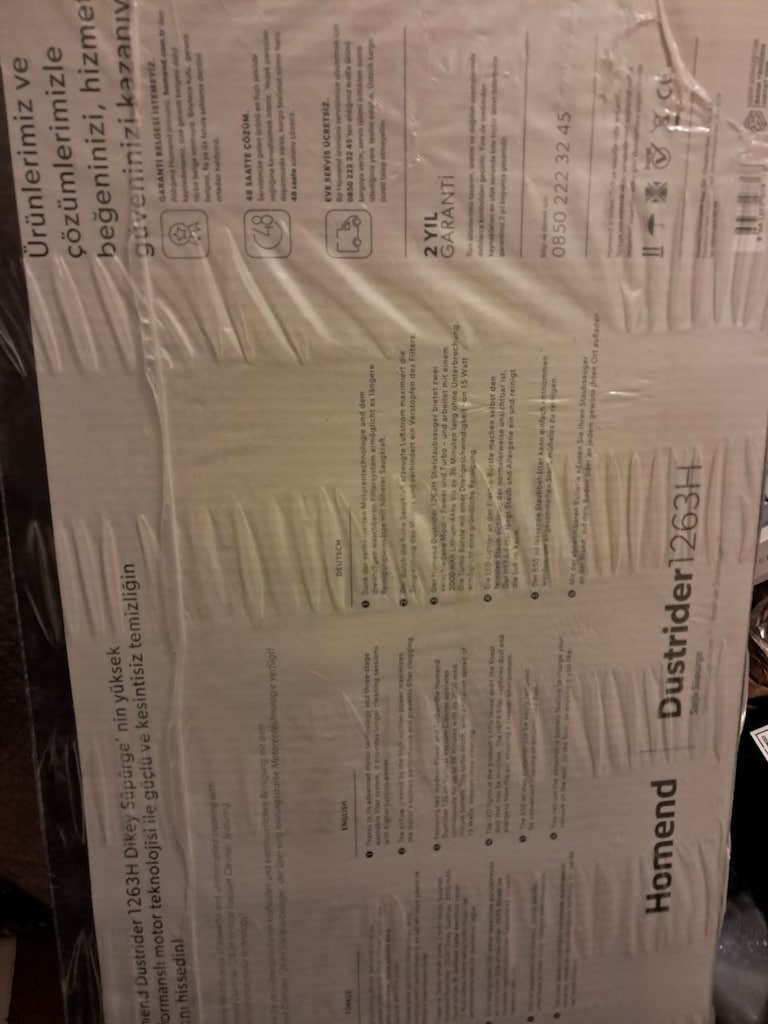 Homend 1263H Şarjlı Dikey Süpürge - Kutusunda / Sıfır - Siyah - 2