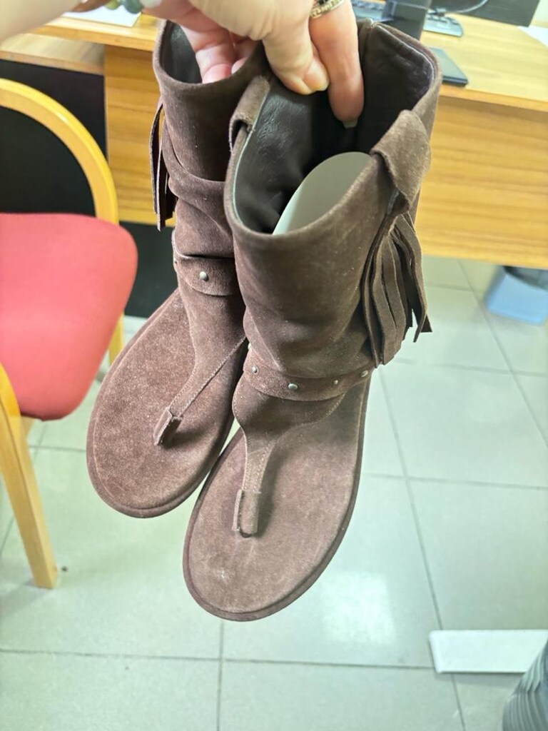 hakiki deri püskül detaylı parmak arası yazlık festival bot&sandalet - 2