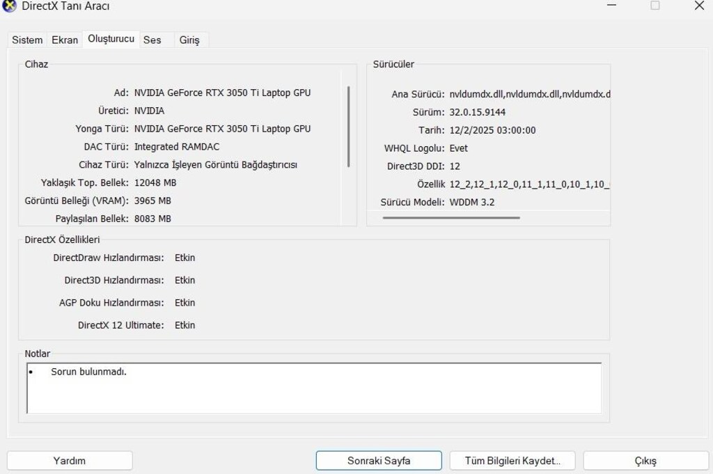 lenovo ideaped gaming 3 rtx 3050 ti 15.6 inç 165hz full hd notebook - 8