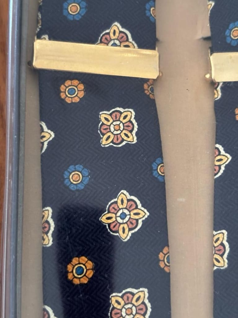 İtalyan, yüzde 100 İpek vintage pantolon askısı - 4