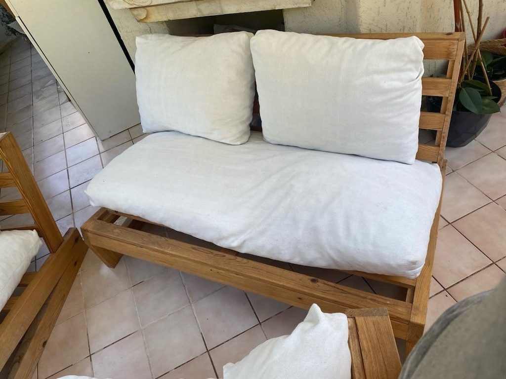 Ahşap oturma grubu-balkon - 5