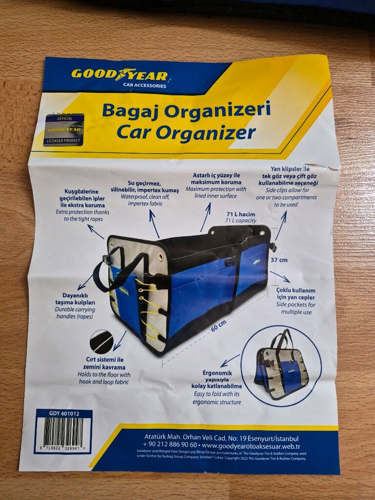 OTO GOODYEAR BAGAJ ÇANTASI VE KRİKO SIFIR ÜRÜNLER - 4