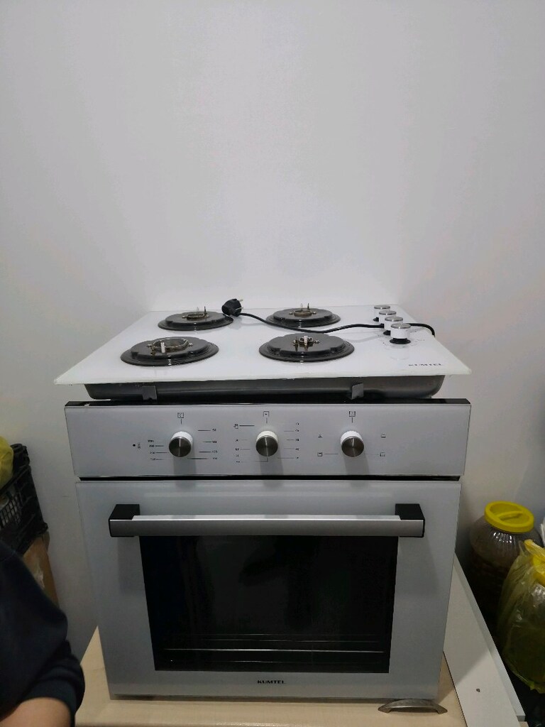 Kumtel Beyaz Cam Ankastre Set - 2