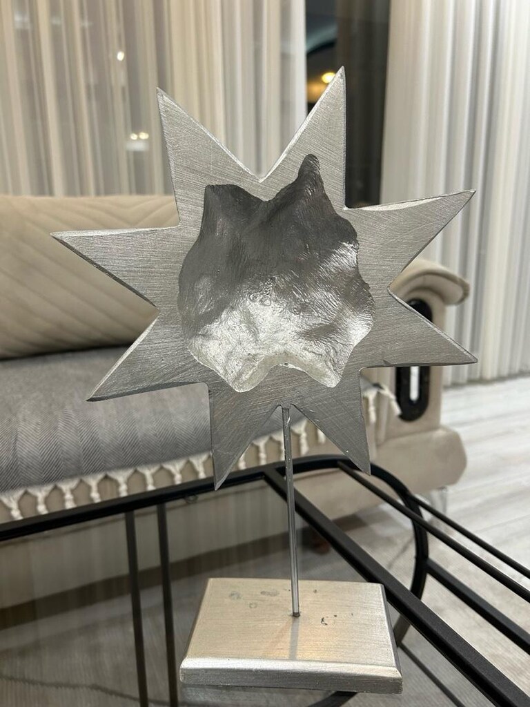 39 cm aynalı yıldızlı dekoratif aksesuar - 2