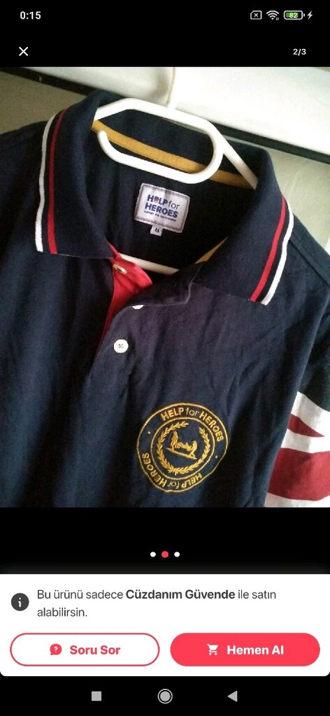 HELP FOR HEROES ERKEK TİŞORT LACİVERT 38/M BEDEN - 2