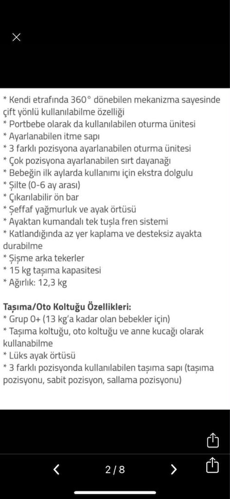 KRAFT BEBEK ARABASI VE PUSET TRAVEL SİSTEM - 5