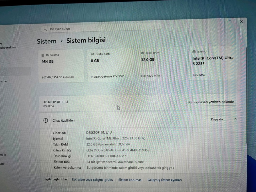 Bilgisayar Kasası Dolu Ekran KartıMsi 5060 RTX OC EDİTİON PC satılık - 4