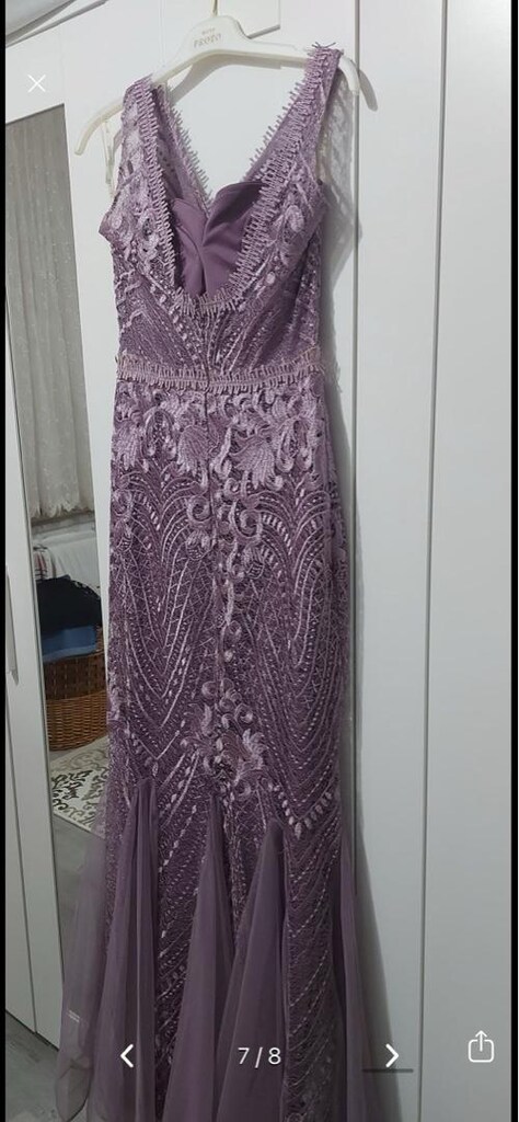 lila abiye elbise - 6