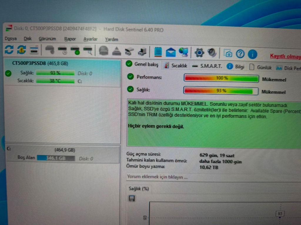 Crucial 500GB P3 Plus Serisi NVMe M.2 SSD (4700MB/1900MB) - 3