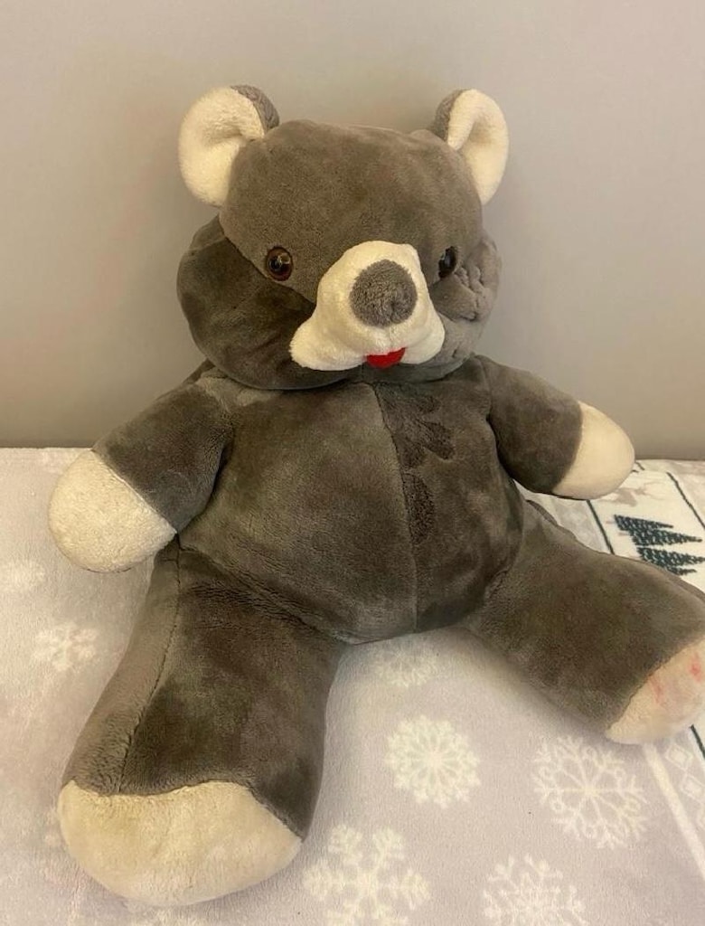 sevimli gri Peluş ayıcık - 3