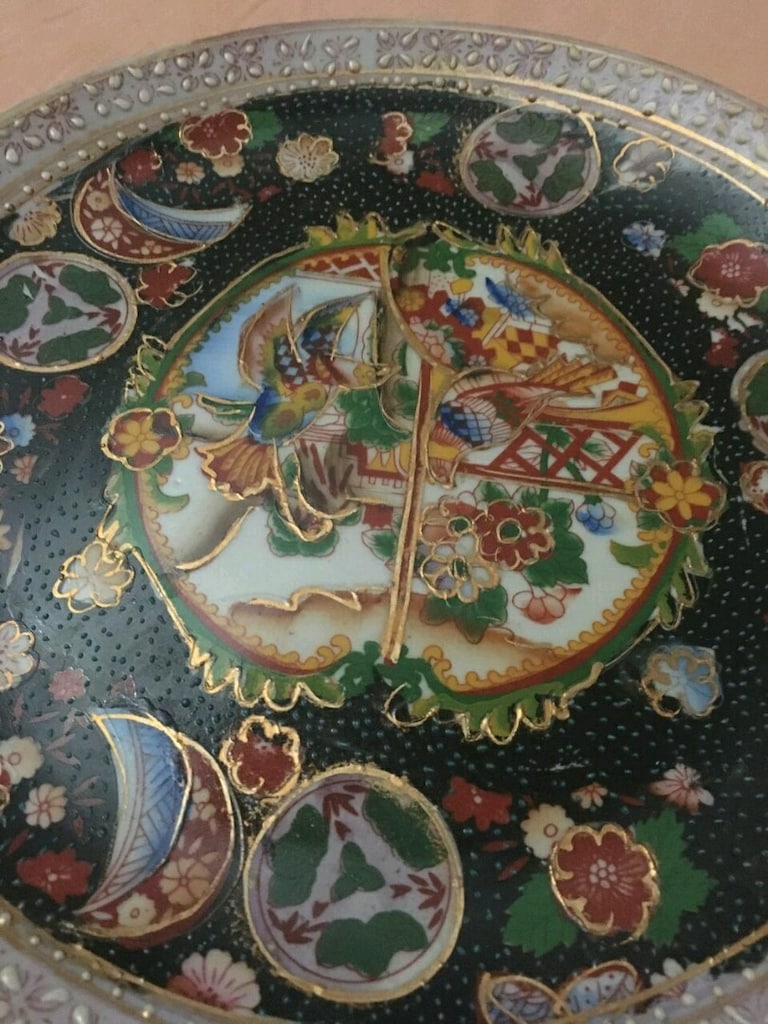 3 adet antika duvar tabağı - 6