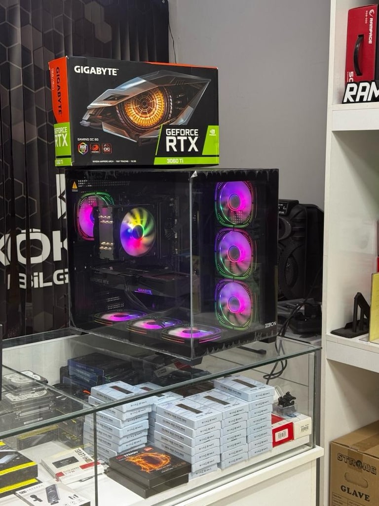 SIFIR RYZEN 7 5700X 16 GB RAM RTX 3060Tİ OYUN BİLGİSAYARI - 5