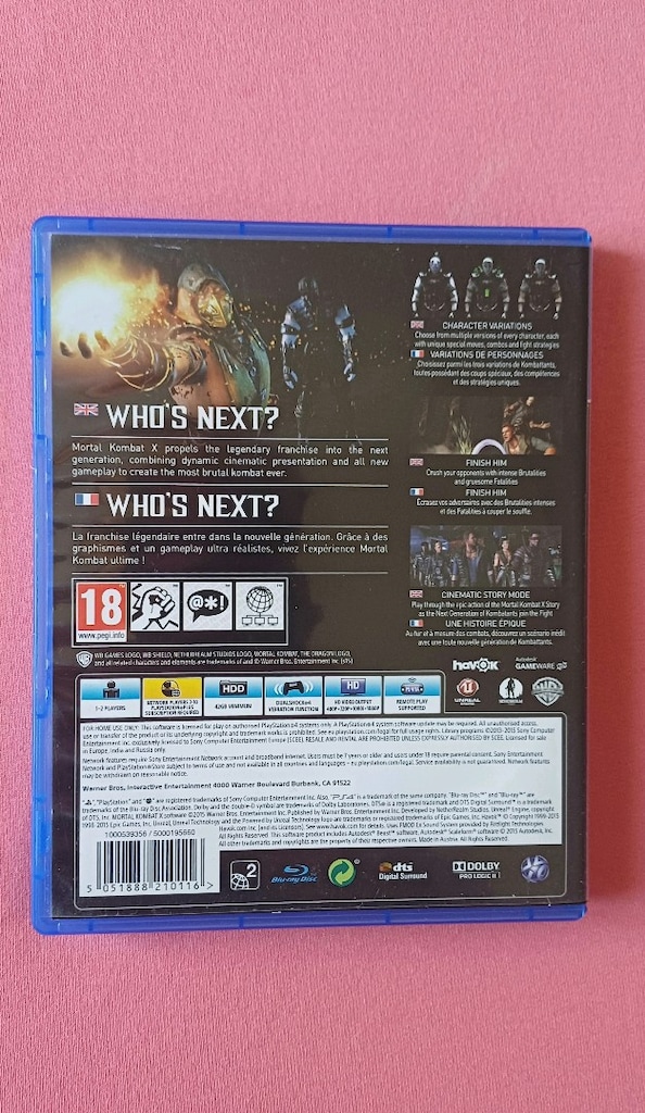 PS-4 EFSANE OYUN MORTAL KOMBAT X SIFIR GİBİ ÇİZİKSİZ TEMİZDİR - 2