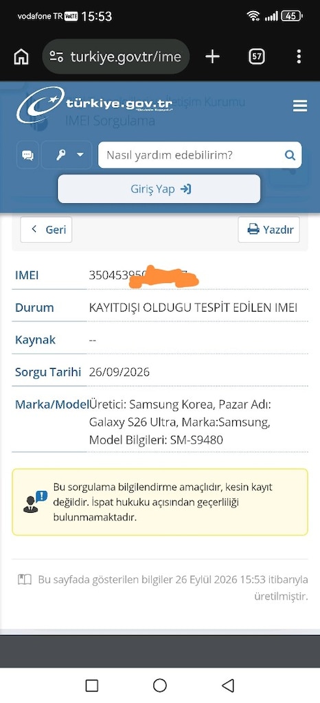 SAMSUNG S26 ULTRA(HATASIZ)1TB/16RAM Korea-Honkong modeli Y.D - 3