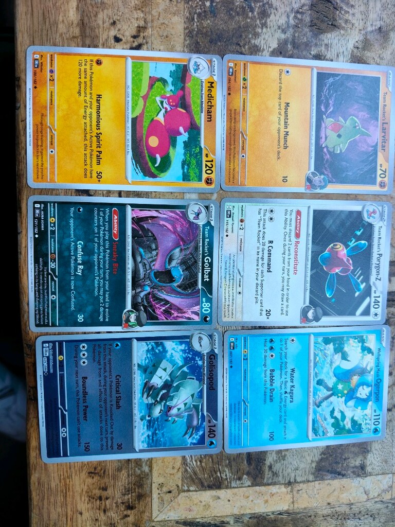 6 Adet Orijinal Pokémon Kart Lotu – Team Rocket & Ogerpon - 4