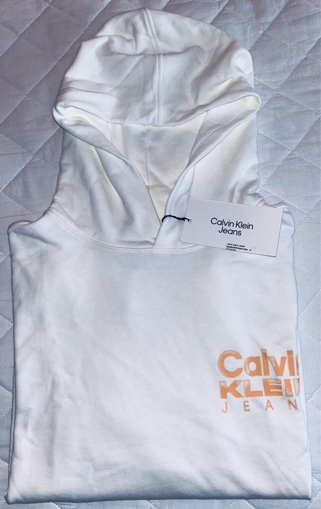 Calvin Klein kapsonlu sweatshirt, hic giyilmemis sifir orijinal