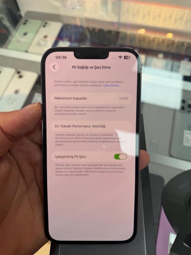 İPHONE 13 PROMAX HATASIZ 128 GB HAFIZA PİL DURUMU 100(Orjinal değişen - 6