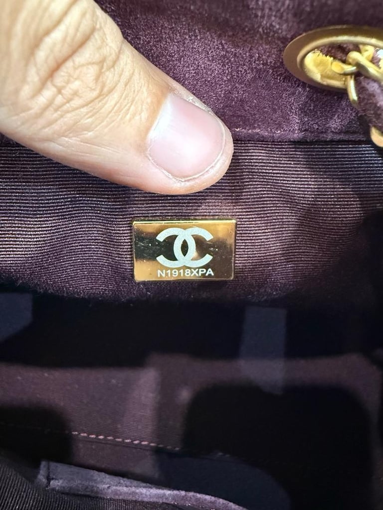 Chanel Kapitone Süet Zincirli Omuz Çanta - 10