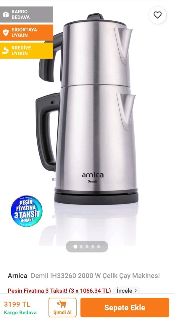 Arnica Demli çay makinesi kettle - 3