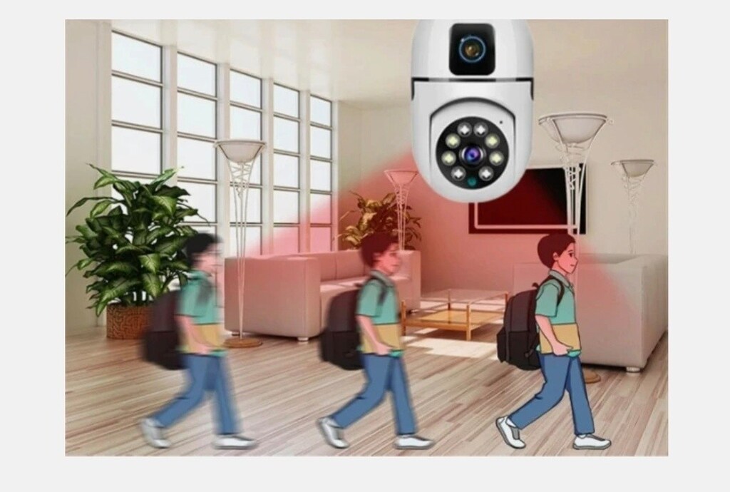 Wifi Ampül Kamera Çift Lensli - 4